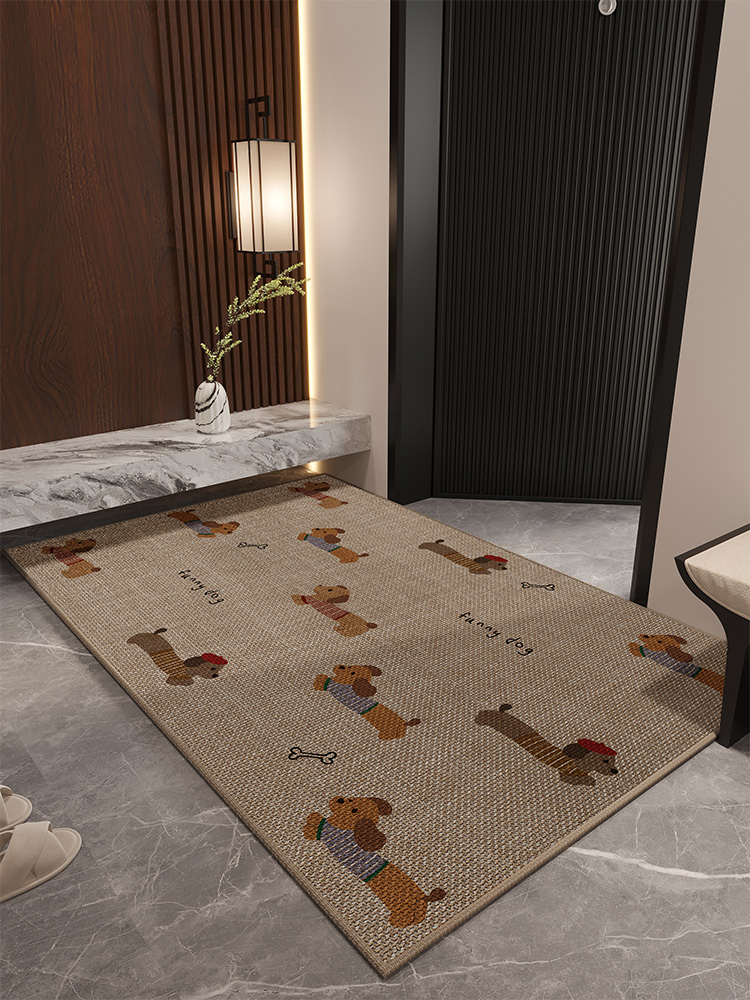 地垫入户门垫卡通脚垫家用门口进门防滑耐磨垫子彷亚麻可定制地毯