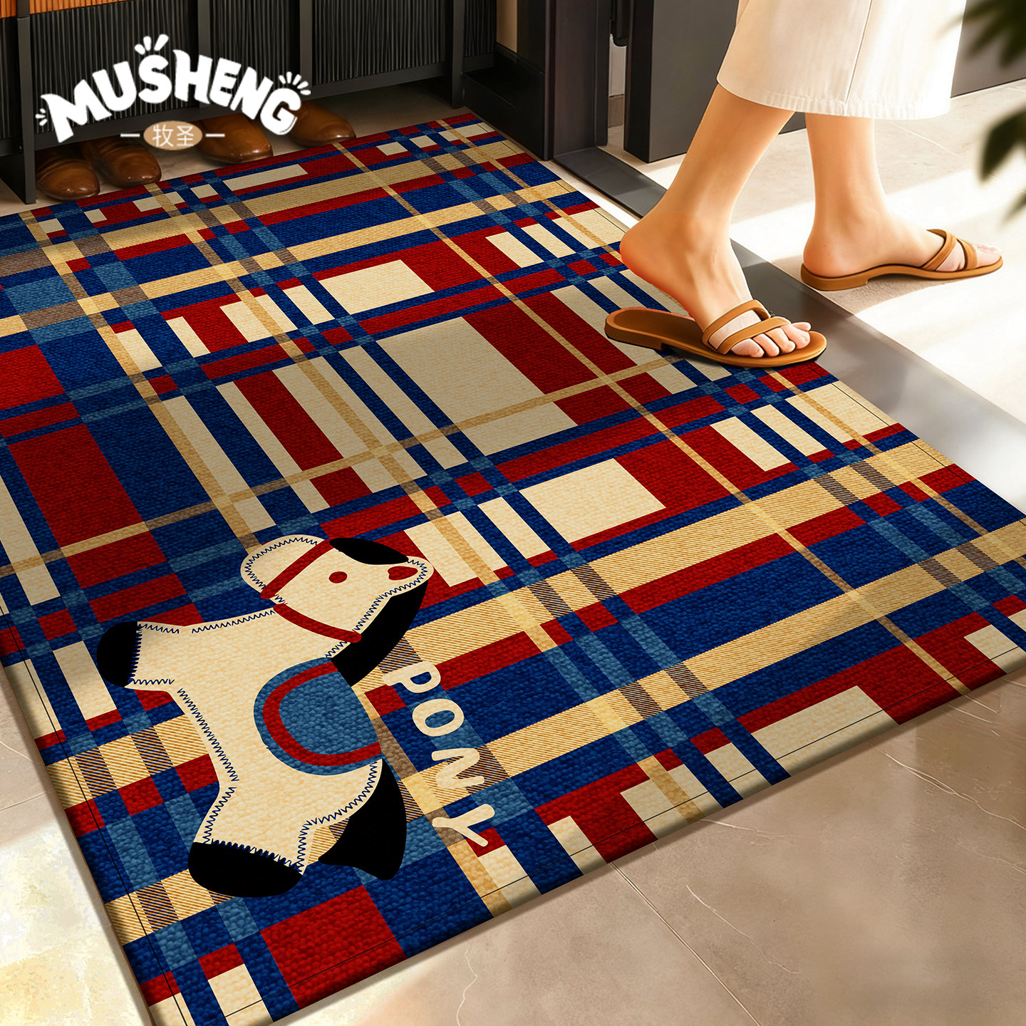 入户地垫家用2026新款卡通防滑脚垫马年喜庆蹭土进门垫玄关地毯垫,居家布艺,入户地垫,淘宝优惠券,粉丝福利购,淘宝优惠卷
