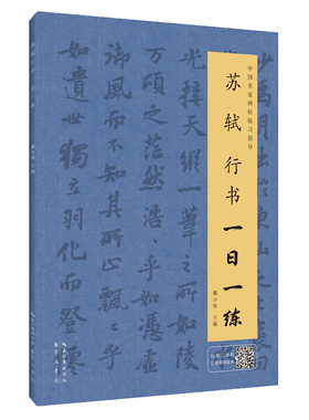 苏轼行书一日一练 附行笔动态图 书法教程 行书临摹 行书自学教程 行书入门书籍 行书字帖 行书练字帖