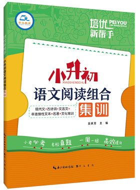 《小升初语文阅读组合集训》2024版定价32.80 培优新帮手 崇文书局 小考必考名校真题高效演练