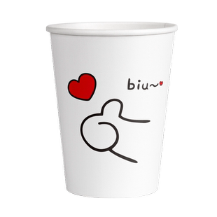 纸杯一次性杯子500只整箱批发加厚水杯家用纸杯子商用定制印logo