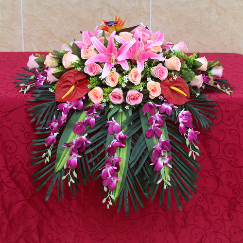 假花花束摆设桌面装饰花讲台花