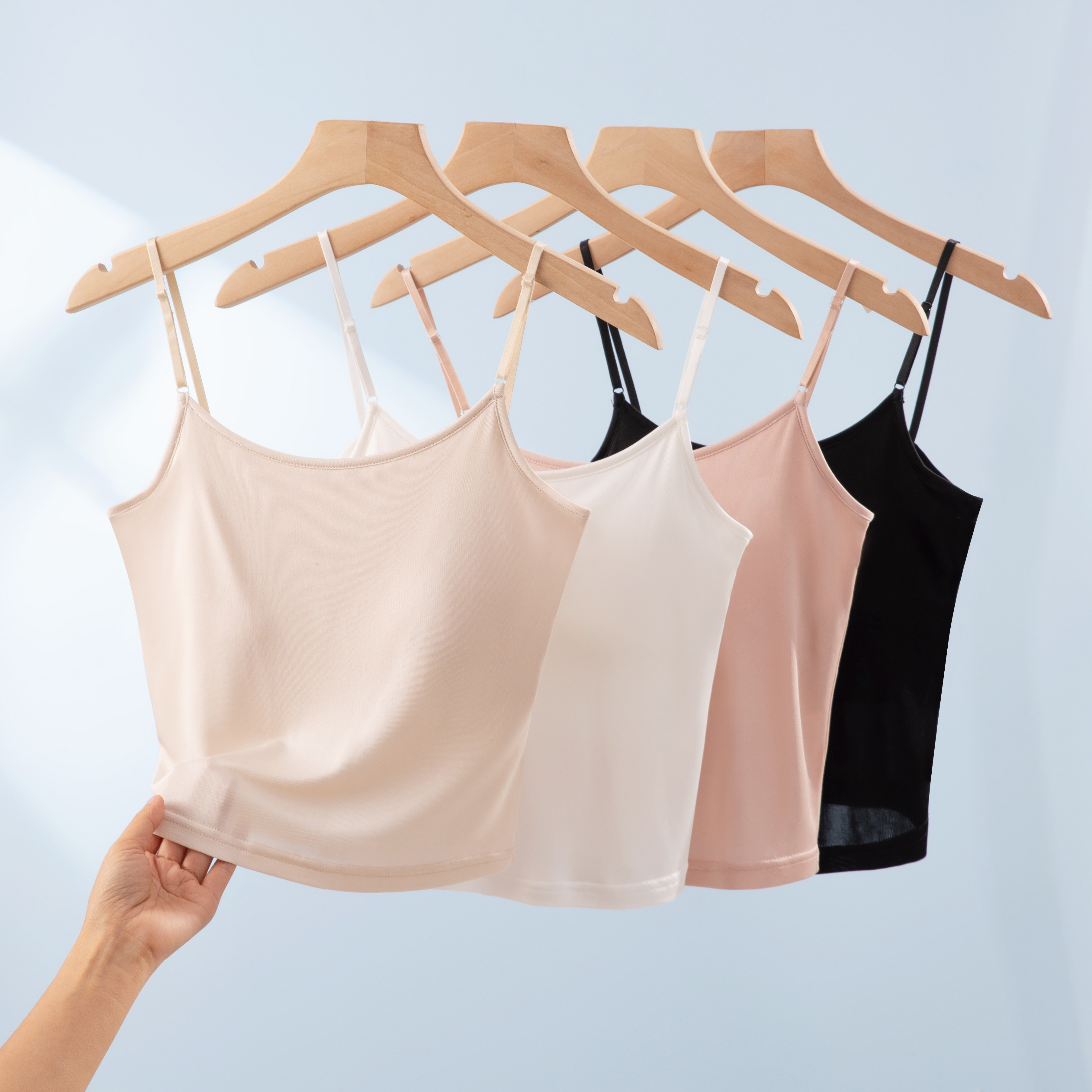 带胸垫抹胸内衣防走光真丝内搭吊带小背心女短款桑蚕丝打底上衣薄