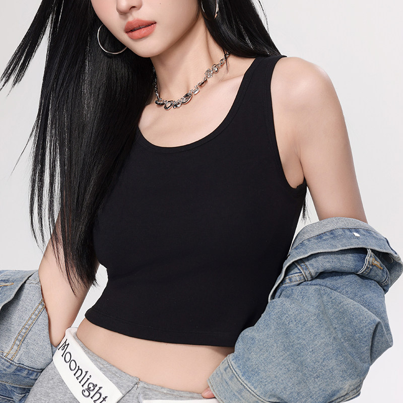 短款吊带背心带胸垫一体式女士百搭美背外穿内搭无袖打底抹胸上衣