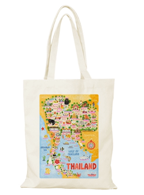 Thailand泰国帆布包Bangkok曼谷文创帆布袋定制手提外出大容量