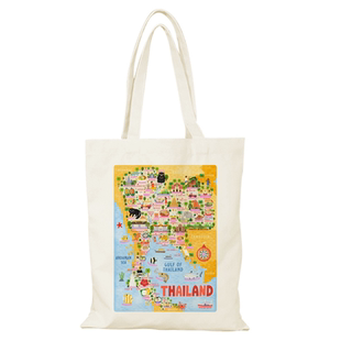 Thailand泰国帆布包Bangkok曼谷文创帆布袋定制手提外出大容量