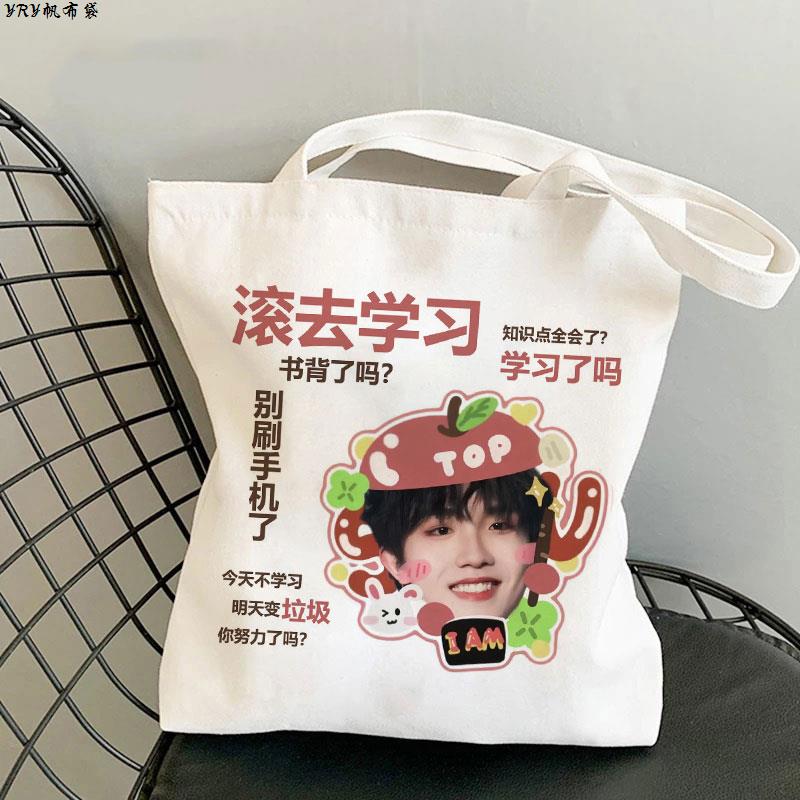 Top登陆少年苏新皓左航朱志鑫张泽禹张极周边单肩手提帆布书包袋