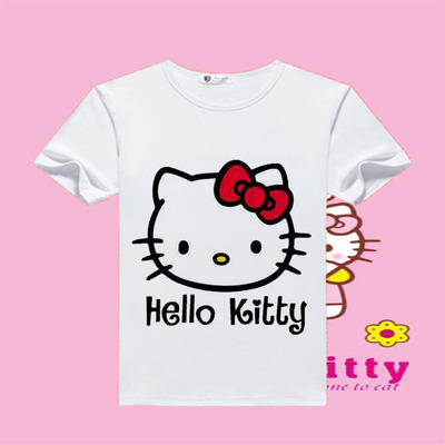 粉红Hello Kitty卡通可爱夏装短袖T恤女韩国潮牌情侣可爱衣服包邮