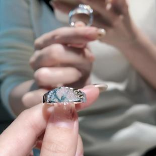 「海誓山盟」山河戒指仿和田玉高颜值气质指环小众设计新中式饰品