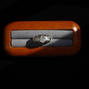 「旧时光的冰棱」复古镂空花丝马眼锆石开口钻戒雕花精致高级戒指