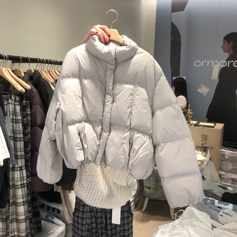 ORMORE 韩国直邮东大门正品代购2025秋冬新款立领短款羽绒服女