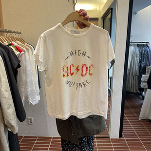 CHOI-L 韩国直邮东大门正品代购2026早春新款圆领短袖字母T恤女