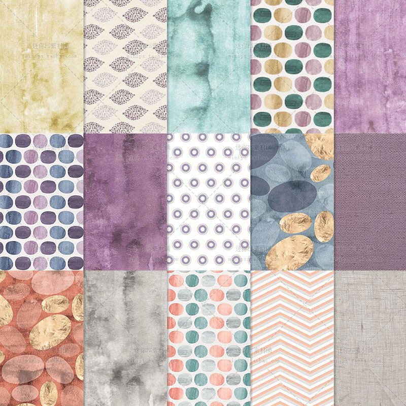 139号水彩圆点波纹金箔麻布纹理底纹质感肌理高清背景图设计素材