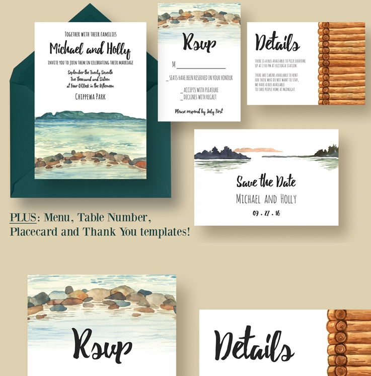 时尚★湖面水波纹风格 请柬卡片单页画册海报封面背景psd分层素材