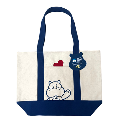 盒马新春帆布包ToteBag出行买菜100%棉承重力强结构实用时尚设计