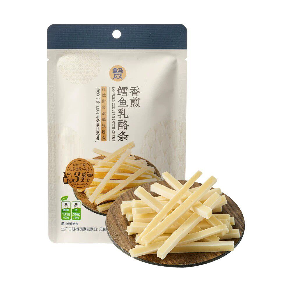 盒马代购香煎鳕鱼乳酪条32g袋装醇厚软糯鲜美加分三重芝士特调