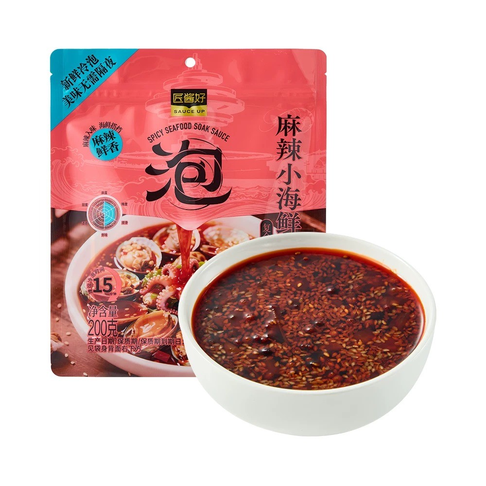 盒马代购匠酱好麻辣小海鲜冷泡汁200g麻辣鲜香虾蟹贝类捞汁小海鲜