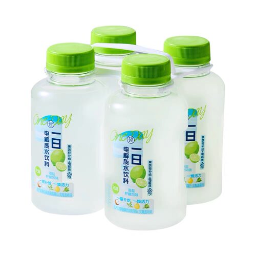 代购盒马一日电解质水饮料海盐柠檬风味无糖350ml*4 清爽不腻