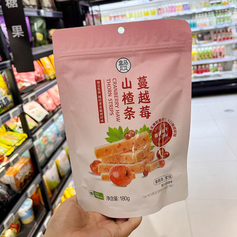 盒马代购蔓越莓山楂条干山楂类制品独立小包装零食180g
