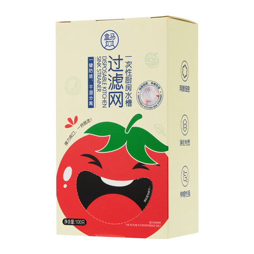 盒马代购 一次性厨房水槽过滤网干湿分离方便防堵水槽过滤网100只