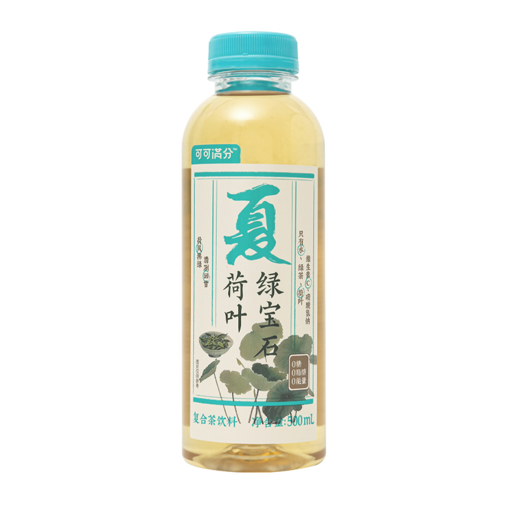 盒马代购可可满分荷叶绿宝石500ml每一口轻盈自在清冽回甘不含糖