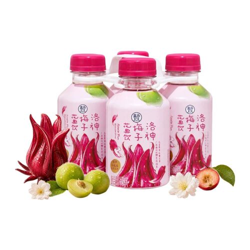 盒马代购洛神梅子花果饮300ml*4组合装花香果香复合果汁饮料