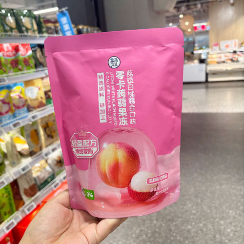 盒马代购盒马零卡蒟蒻果冻(荔枝味+白桃味)216g0卡轻负担混合风味