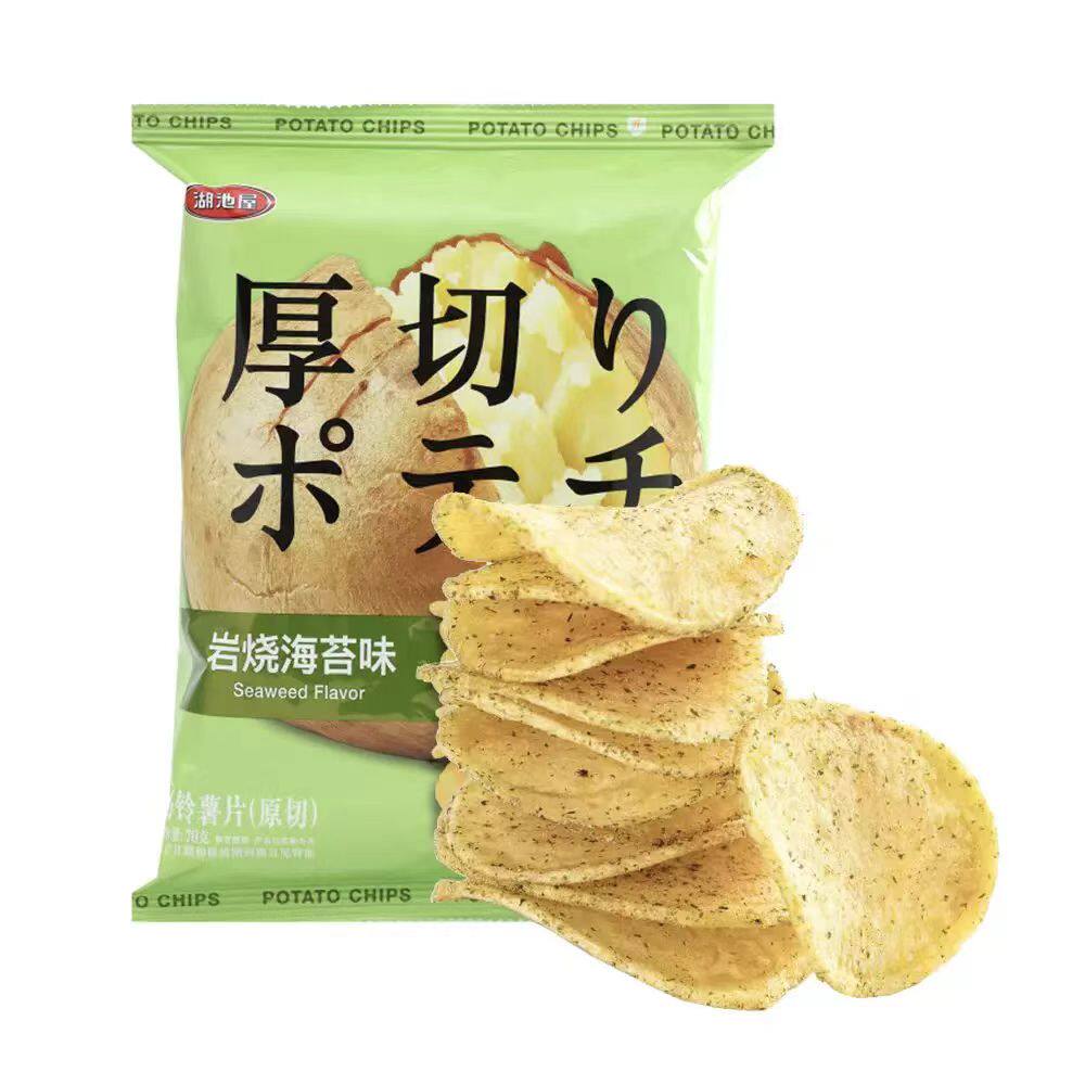 盒马代购湖池屋原切厚切马铃薯片岩烧海苔味70g外脆内松双重口感 - 实物图
