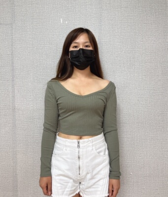 棉质辣妹ARIZONA外贸清仓T恤V领