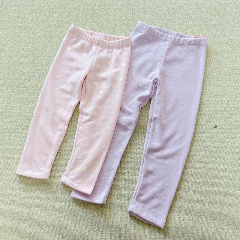 4-14岁 外贸秋冬女童儿童加绒不倒绒打底裤长裤子