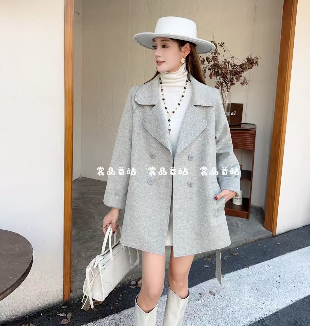 秋冬新款西装大衣女毛呢外套短款毛呢外套