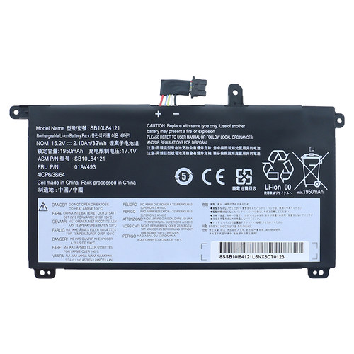 适用于联想Thinkpad P51S P52S SB10L84122 00UR891 笔记本电池