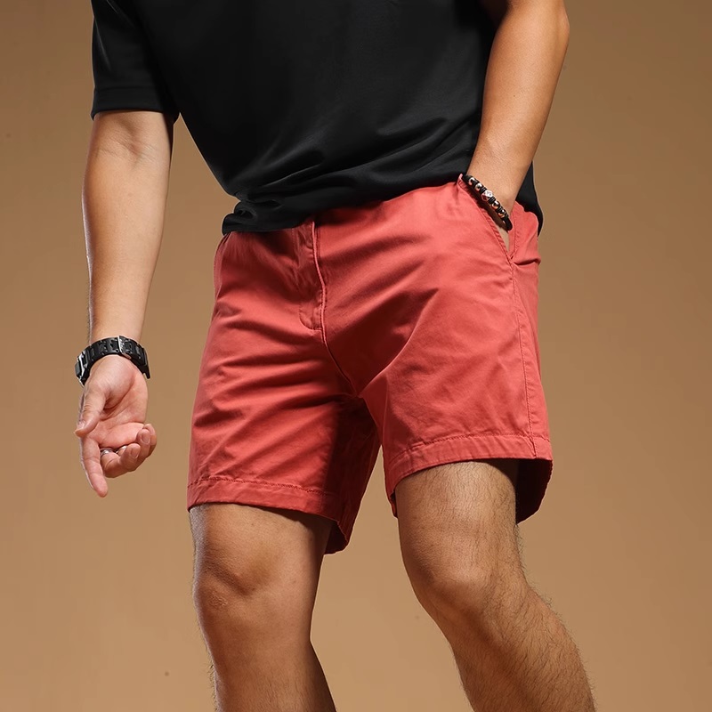 美式复古短裤夏季男潮牌帅气休闲4分短裤棉男不过膝四分裤男款潮
