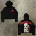 [Pure Cotton Hooded Sweatshirt]W59 (Black)