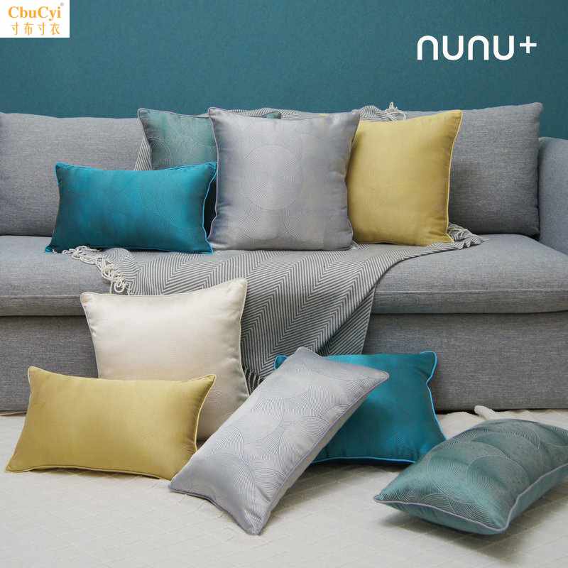 暗纹光圈光泽简约现代风轻奢风抱枕 样板房时尚欧式腰枕 靠垫包|ruв категории домашний ткань, подушка/подушка - от Buy2taobao.com для оказания профессиональной услуги покупки агента Taobao