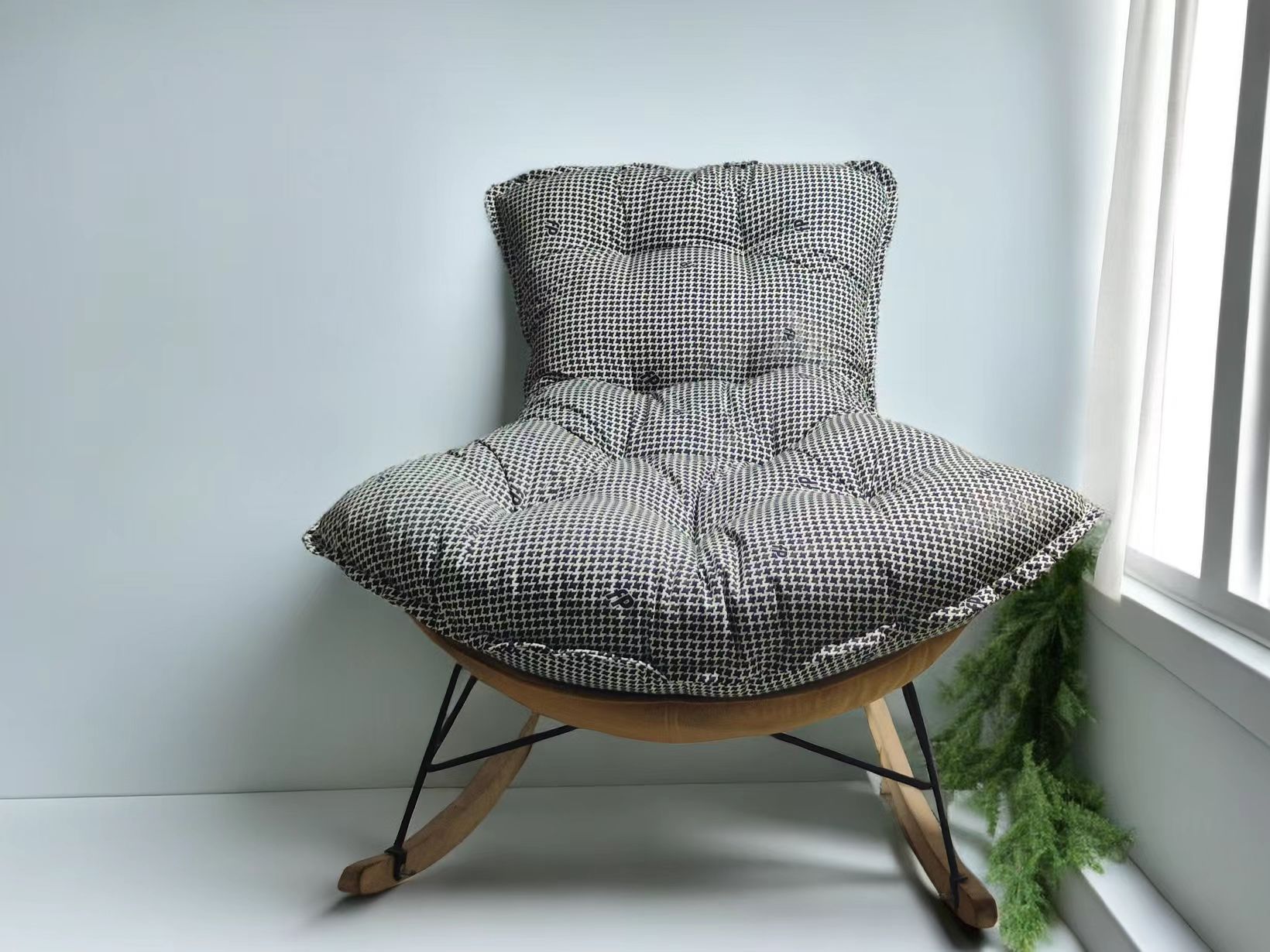 龙虾椅垫居家轻奢懒人椅垫客厅阳台摇椅垫蛋壳椅垫网红摇摇椅垫