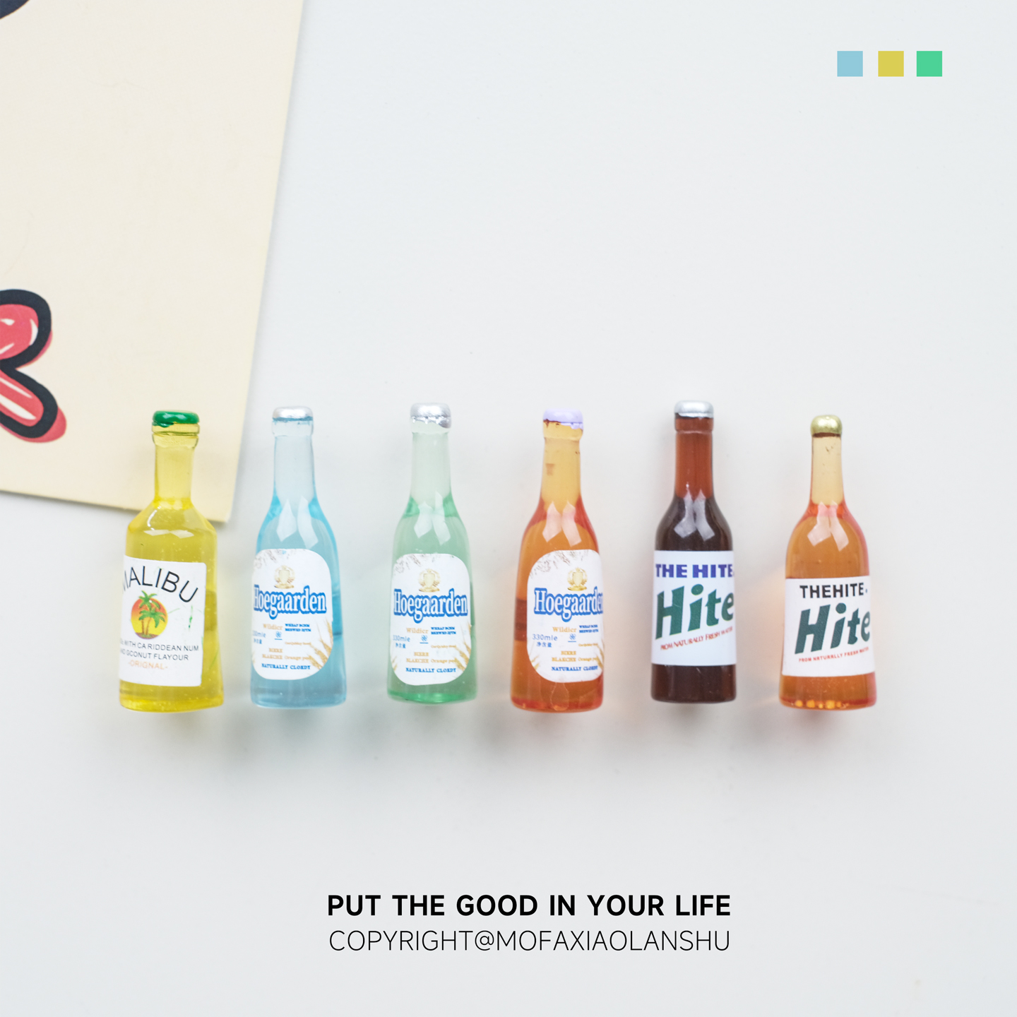 迷你小酒瓶啤酒冰箱贴3D立体创意仿真饮料磁力磁铁石装饰留言板