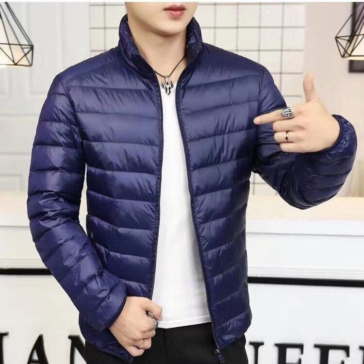 南极人轻薄羽绒服男士短款2021新款立领休闲时尚保暖秋冬超薄外套