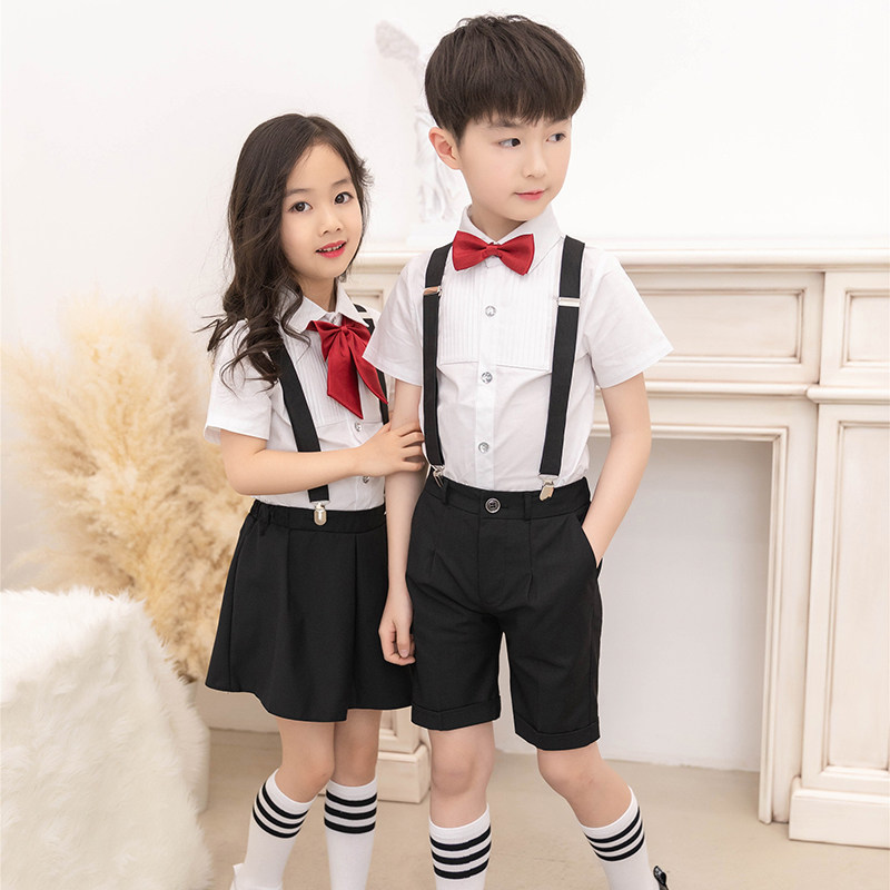 六一儿童演出服男童背带裤舞蹈服幼儿园小学生合唱朗诵表演服装