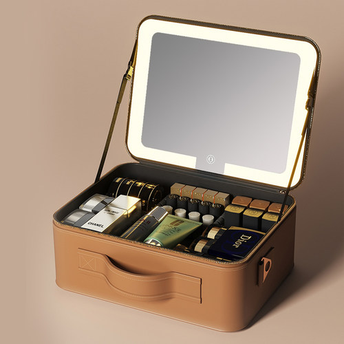 美妆镜韩版便携式化妆箱大容量