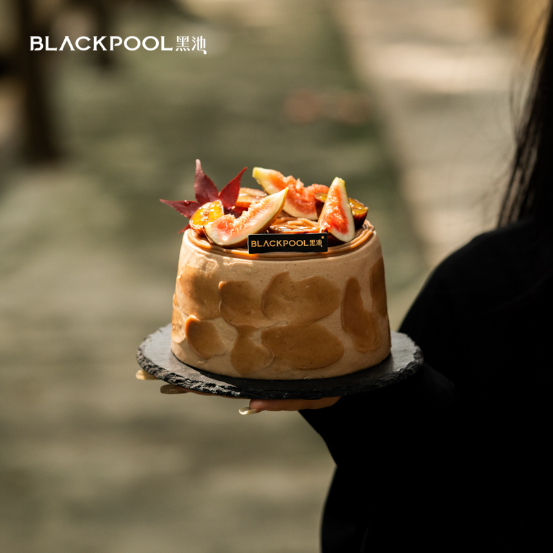 黑池栗子无花果轻糖新鲜奶油奶油水果生日蛋糕广州深圳同城配送