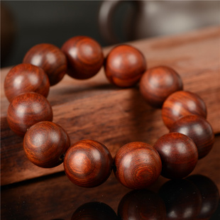 紫檀木手串男盘玩红木手珠串佛珠刻字手链女士大颗文玩念珠本命年