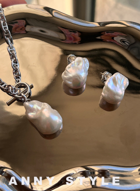 anna天然巴洛克猪鼻子男女毛衣链