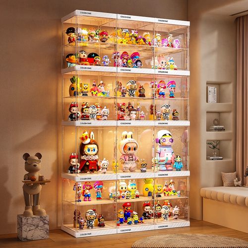 【大容量分层】家用全透明手办柜