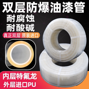 11mm噴涂管PTEE耐腐蝕油管防爆油漆管 噴漆管臺灣防爆雙層涂料管8