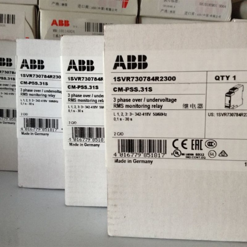 议价【全新原装正品】ABB三相多功能监视继电器 CM-PSS.31S￥