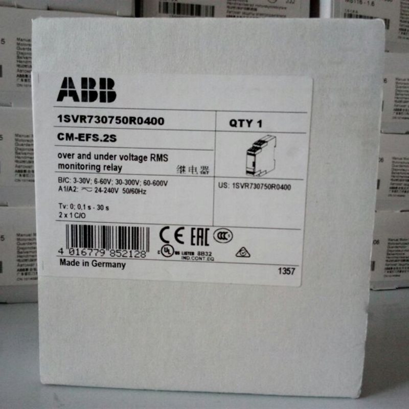 议价【全新原装正品】ABB电压监视器 CM-EFS.2S,24-240VAC/D￥