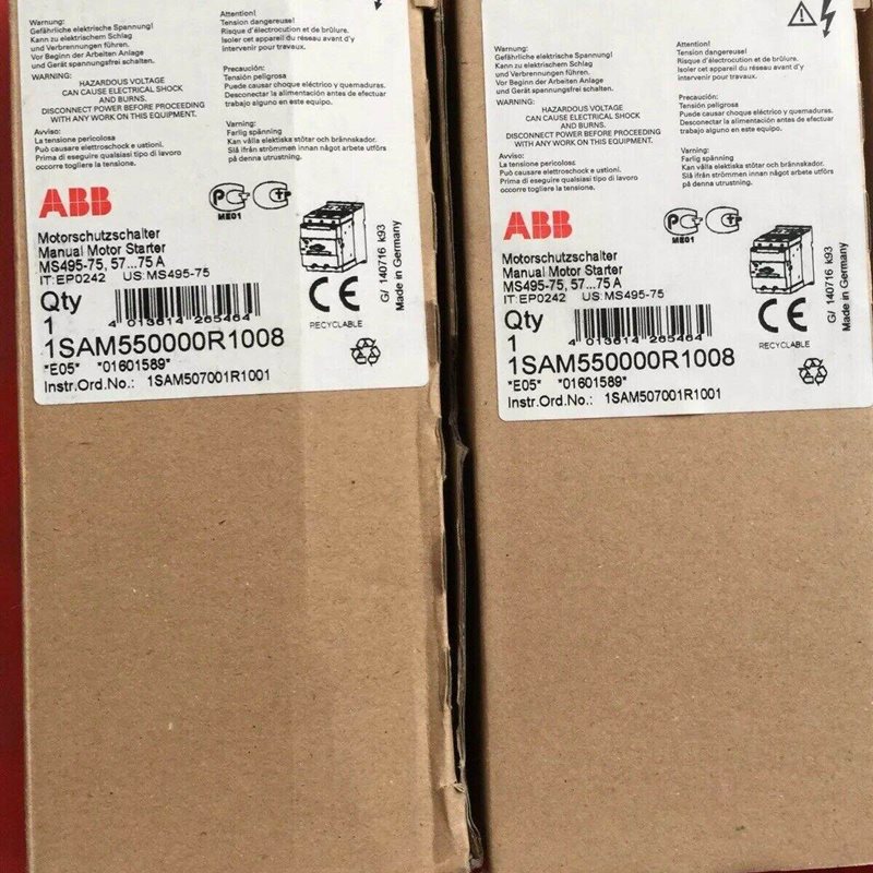 议价ABB电动机启动器 保护启动器正品MS495-75 / MS497-75￥