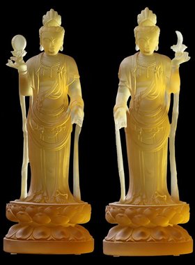 厘米琉璃菩萨佛堂供奉摆件