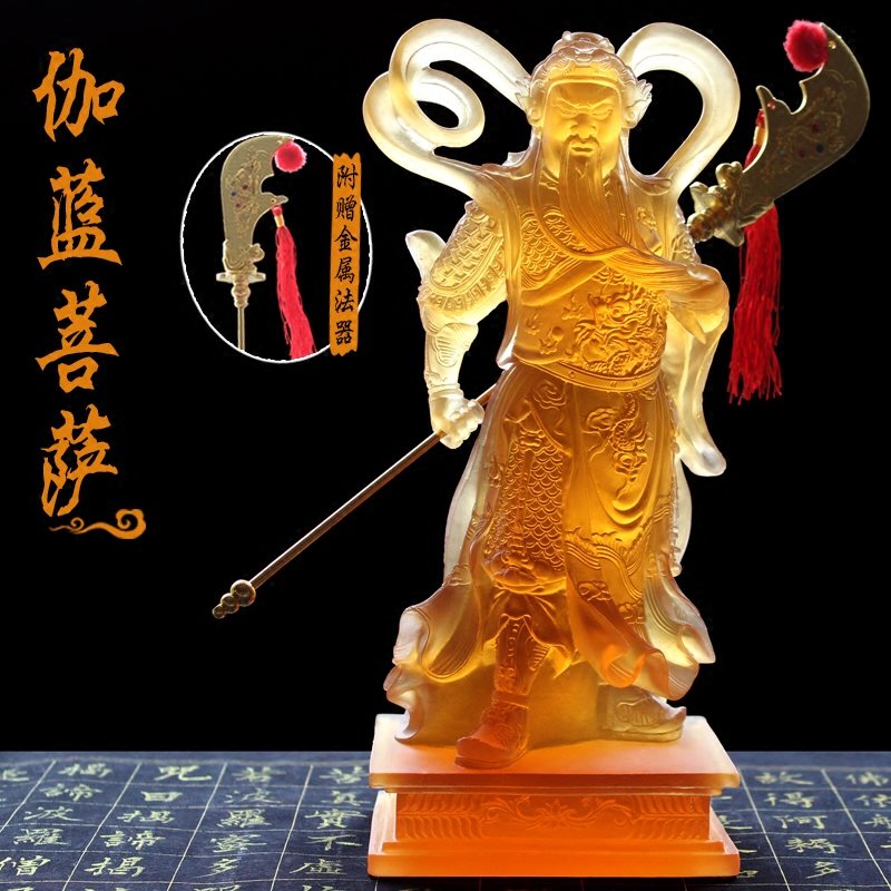 伽蓝韦陀菩萨佛像关公琉璃工艺品